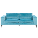 3-Sitzer Sofa Samtstoff hellblau VADSTENA