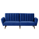 Schlafsofa 3-Sitzer Samtstoff marineblau VIMMERBY