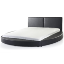 Wasserbett Leder schwarz 180 x 200 cm LAVAL