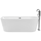 Badewanne weiss ovale Form 170 x 80 cm HARVEY