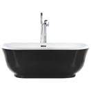 Badewanne freistehend schwarz oval 170 x 77 cm TESORO