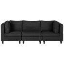 3-Sitzer Sofa Polsterbezug schwarz FEVIK