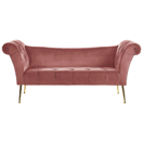 Chaiselongue Samtstoff rosa NANTILLY