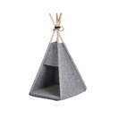 Tierbett Filz hellgrau 35 x 40 cm Tipi-Zelt ULUBEY