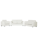 Sofa Set Leder weiss 6-Sitzer HELSINKI