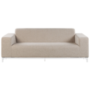 Sofa Polsterbezug 3-Sitzer beige / weisses Gestell ROVIGO