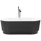 Badewanne freistehend schwarz oval 170 x 80 cm EMPRESA