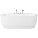 Badewanne freistehend weiss mit Armatur oval 170 x 80 cm EMPRESA