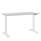 Schreibtisch grau/weiss 130 x 72 cm elektrisch höhenverstellbar DESTIN II