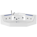 Whirlpool Badewanne Eckmodell mit LED 211 x 150 cm CACERES