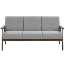 3-Sitzer Sofa Polsterbezug grau Retro-Design ASNES