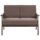 2-Sitzer Sofa Polsterbezug braun Retro-Design ASNES