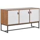 Sideboard heller Holzfarbton / weiss 3 Schränke NUEVA