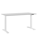 Schreibtisch grau/weiss 160 x 72 cm elektrisch höhenverstellbar DESTIN II