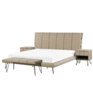 Schlafzimmer komplett Set 4-teilig beige 180 x 200 cm BETIN