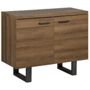 Sideboard dunkler Holzfarbton 2 Türen TIMBER