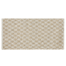 Teppich beige 50 x 80 cm kariertes Muster Kurzflor AKBEZ