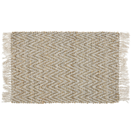 Teppich beige 50 x 80 cm ZickZack-Muster Kurzflor zweiseitig AFRIN