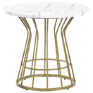 Couchtisch weiss / gold Marmor Optik ? 50 cm CONCAN