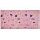 Kinderteppich rosa 80 x 150 cm Cartoon-Motiv Kurzflor GOZLER