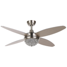 Deckenventilator mit Licht silber / beige ZARQA