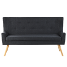 2-Sitzer Sofa Polsterbezug schwarz SKIBBY