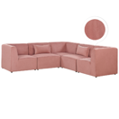 Ecksofa Cord rosa linksseitig 5-Sitzer LEMVIG