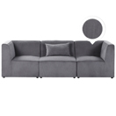 3-Sitzer Sofa Cord grau LEMVIG