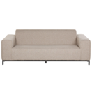 Sofa Polsterbezug 3-Sitzer beige / schwarzes Gestell ROVIGO