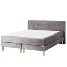 Boxspringbett Samtstoff grau 160 x 200 cm MARQUISE