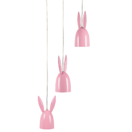 Hängelampe rosa 3-flammig Glockenform RABBIT