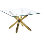 Couchtisch Glas Gold quadratisch 70 x 70 cm STARLIGHT