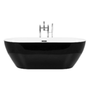 Badewanne freistehend schwarz oval 150 x 75 cm CARRERA