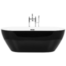 Badewanne freistehend schwarz oval 160 x 75 cm CARRERA