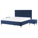 Schlafzimmer komplett Set 3-teilig blau 160 x 200 cm SEZANNE