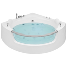 Whirlpool Badewanne weiss Eckmodell mit LED 187 x 140 cm MANGLE