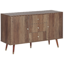 Sideboard heller Holzfarbton 3 Schubladen 2 Schränke ULIKA