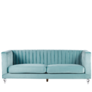 3-Sitzer Sofa Samtstoff hellblau ARVIKA