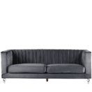 3-Sitzer Sofa Samtstoff dunkelgrau ARVIKA