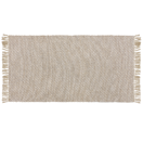 Teppich beige 80 x 150 cm Streifenmuster Kurzflor zweiseitig ALADAG