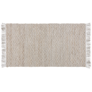 Teppich beige 80 x 150 cm ZickZack-Muster Kurzflor zweiseitig AFRIN