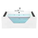 Whirlpool Badewanne weiss rechteckig 170 x 120 cm HUARAZ