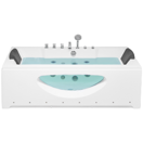 Whirlpool Badewanne weiss rechteckig mit LED 180 x 80 cm HAWES