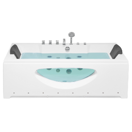 Whirlpool Badewanne weiss rechteckig mit LED 170 x 80 cm HAWES