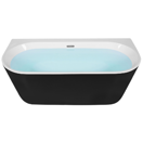 Badewanne schwarz oval 170 x 80 cm HARVEY