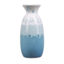 Blumenvase Keramik weiss / blau 25 cm CHALCIS