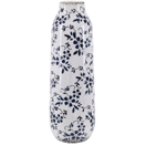 Blumenvase Keramik weiss / blau 35 cm MULAI