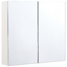 Bad Spiegelschrank weiss / silber 80 x 70 cm NAVARRA