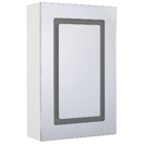 Bad Spiegelschrank weiss / silber mit LED-Beleuchtung 40 x 60 cm CONDOR