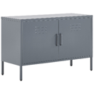 Sideboard Stahl grau matt 2 Türen 100 cm URIA